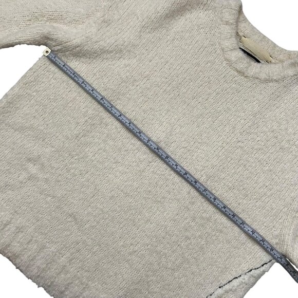 Adnym Atelier Women Chunky Knit Wool Asymmetric Sweater Cream S Lagom Minimalist - Picture 7 of 9